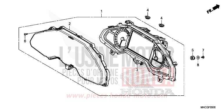 METER for Gold Wing CANDY ARDENT RED (R367) from 2020